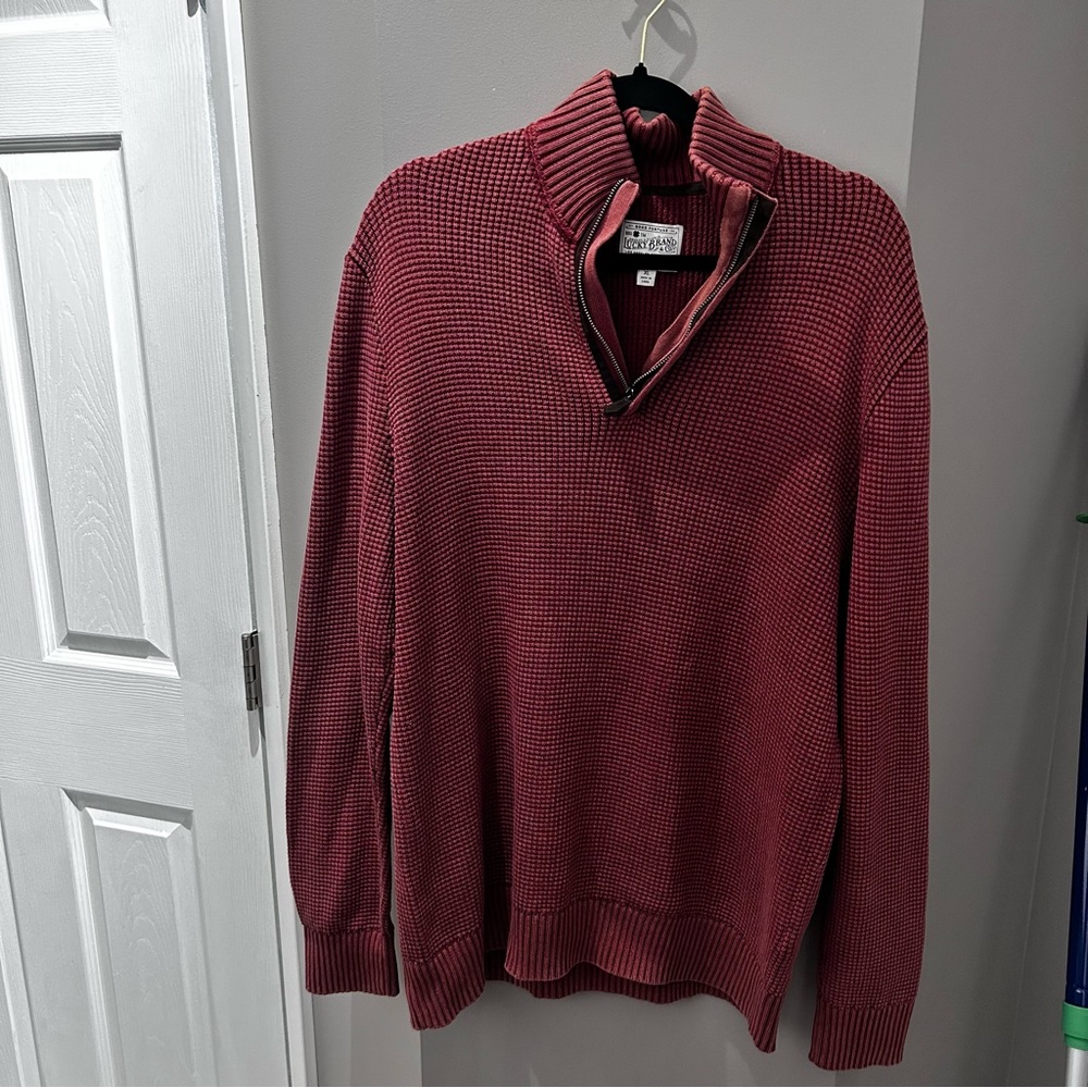 Lucky Brand Rusty Red Waffle Knit-Men’s XL